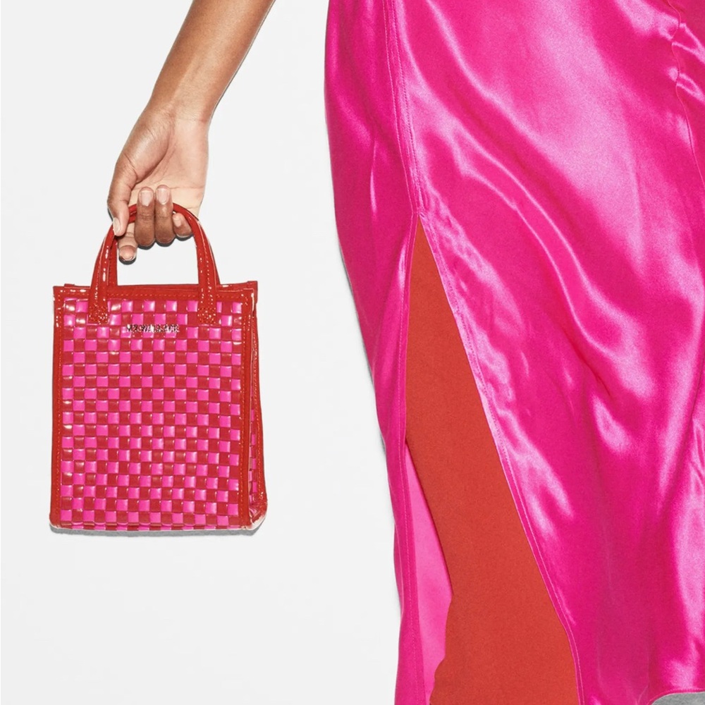 MZ Wallace Micro Woven Nylon Box Tote - Candy Lacquer NWT